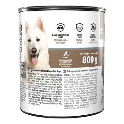 BULT Nassfutter für Hunde – Alleinfuttermittel Dose 800 g