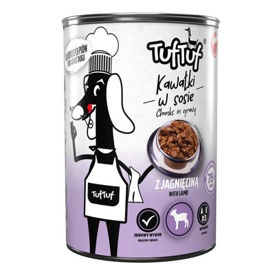 TufTuf Nassfutter für Hunde – Fleischstücke Dose 415 g