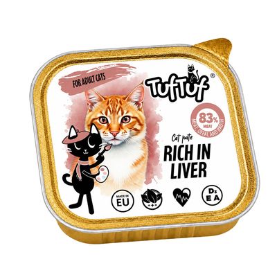 TufTuf Nassfutter für Katzen – Pastete Schale 100 g