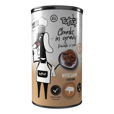 TufTuf Nassfutter für Hunde – Fleischstücke Dose 1250 g TufTuf Nassfutter für Hunde – Fleischstücke Dose 1250 g