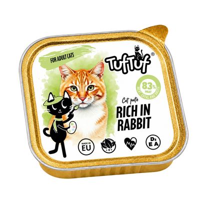 TufTuf Nassfutter für Katzen – Pastete Schale 100 g