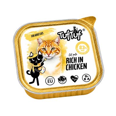 TufTuf Nassfutter für Katzen – Pastete Schale 100 g