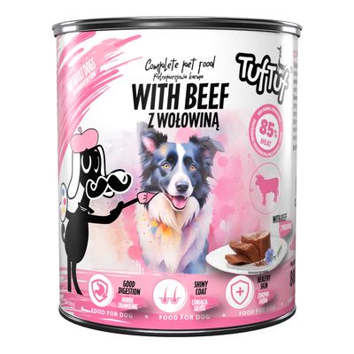 TufTuf Nassfutter für Hunde – Fleischpastete Dose 800 g