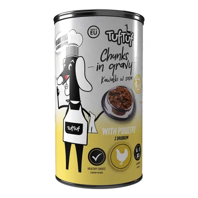TufTuf Nassfutter für Hunde – Fleischstücke Dose 1250 g TufTuf Nassfutter für Hunde – Fleischstücke Dose 1250 g