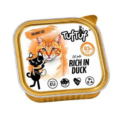 TufTuf Nassfutter für Katzen – Pastete Schale 100 g