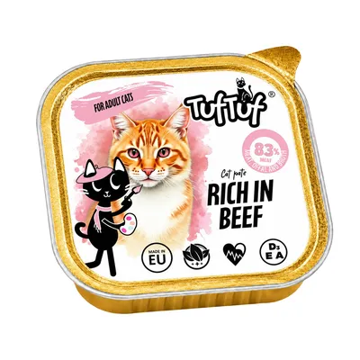 TufTuf Nassfutter für Katzen – Pastete Schale 100 g