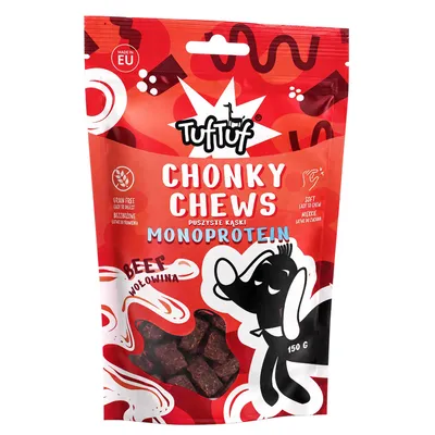 TufTuf Chonky Chews – Monoprotein Hundesnack 150 g TufTuf Chonky Chews – Monoprotein Hundesnack 150 g