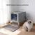All For Paws Edelstahl Katzentoilette mit Schaufel & Matte All For Paws Edelstahl Katzentoilette mit Schaufel & Matte