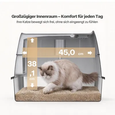 All For Paws Edelstahl Katzentoilette mit Schaufel & Matte All For Paws Edelstahl Katzentoilette mit Schaufel & Matte