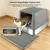 All For Paws Edelstahl Katzentoilette mit Schaufel & Matte All For Paws Edelstahl Katzentoilette mit Schaufel & Matte