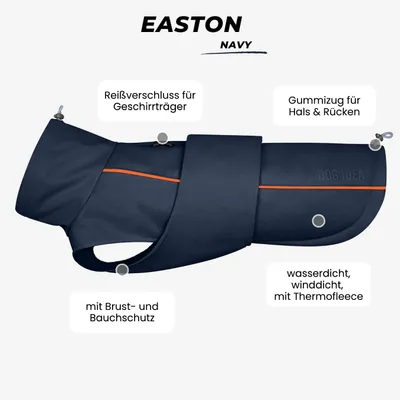 THE DOG IDEA Hundewintermantel Easton Navy THE DOG IDEA Hundewintermantel Easton Navy