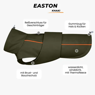THE DOG IDEA Hundewintermantel Easton Khaki THE DOG IDEA Hundewintermantel Easton Khaki