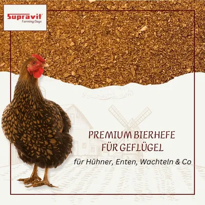 Supravit Bierhefe für Geflügel - Ergänzungsfuttermittel