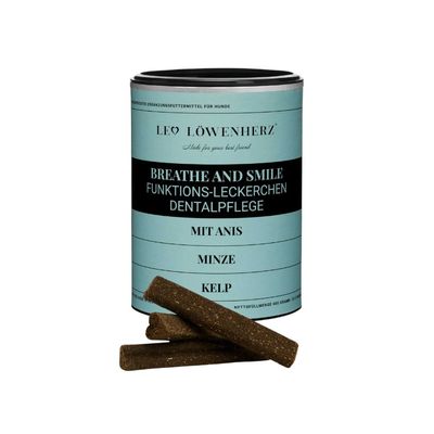LEO LÖWENHERZ Breathe and Smile 400g Dental Sticks für Hunde mit Minze