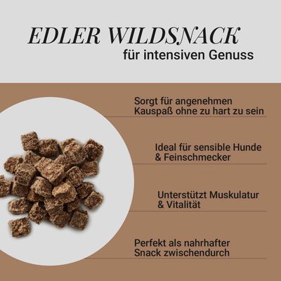 LEO LÖWENHERZ Fleischwürfel Hirsch 0,5kg Hundebelohnungswürfel