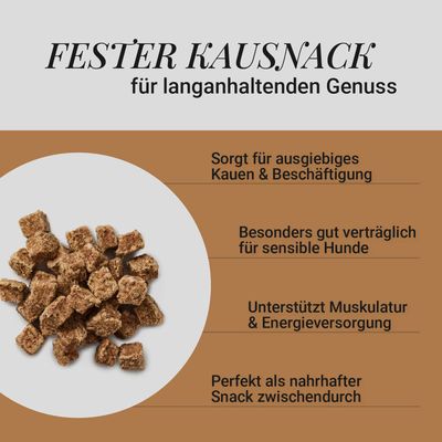 LEO LÖWENHERZ Fleischwürfel Pferd 0,5kg Hundebelohnungssnack