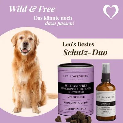 LEO LÖWENHERZ Wild and Free 370g Hundeleckerli mit Bierhefe & Zistrose LEO LÖWENHERZ Wild and Free 370g Hundeleckerli mit Bierhefe & Zistrose