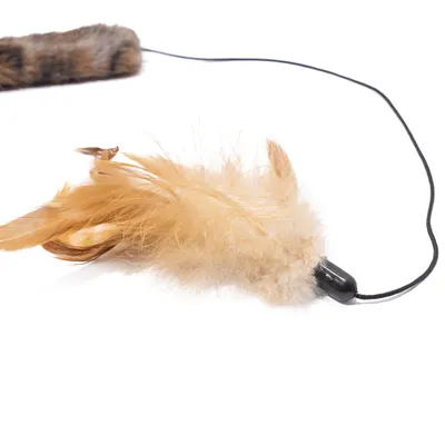 Canadian Cat Company Katzenangel mit Fellstück und Federanhang XL