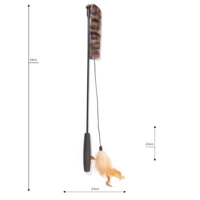 Canadian Cat Company Katzenangel mit Fellstück und Federanhang XL