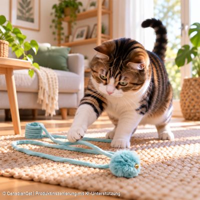 Canadian Cat Company Katzenspielzeug Flex-Schlange aus Plüsch für die Wand