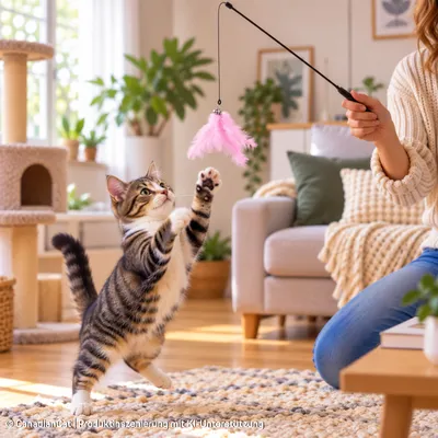 Canadian Cat Company Katzenangel-Anhänger Feder mit Glöckchen Canadian Cat Company Katzenangel-Anhänger Feder mit Glöckchen
