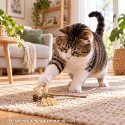 Canadian Cat Company Katzenspielzeug aus Matatabi mit Baststreifen