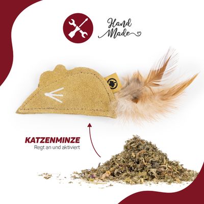 Canadian Cat Company Spielkissen aus Leder mit Katzenminze
