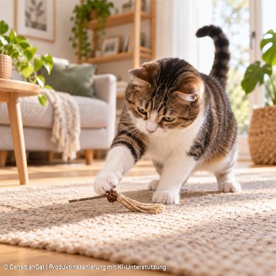 Canadian Cat Company Katzenspielzeug aus Matatabi mit Baststreifen