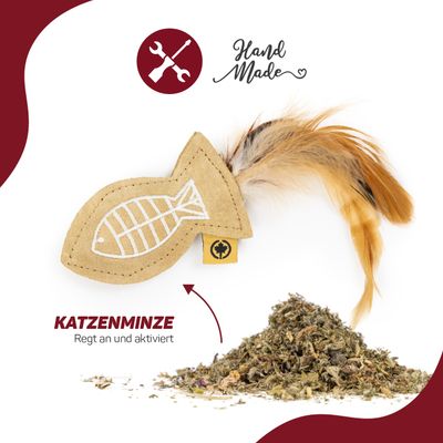 Canadian Cat Company Spielkissen aus Leder mit Katzenminze