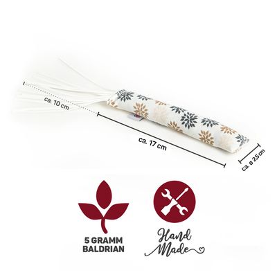 Canadian Cat Company Spielrolle mit Lederstreifen mit Baldrian