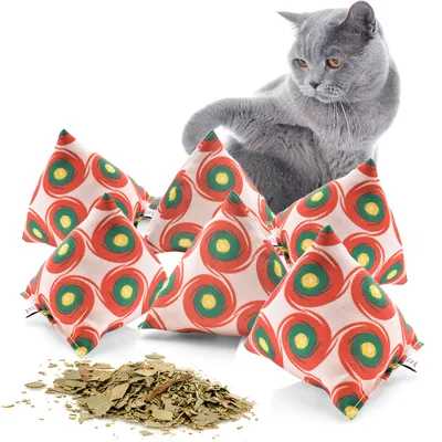 Canadian Cat Company Schmusekissen 6er-Set Katzenminze Pyramide XL