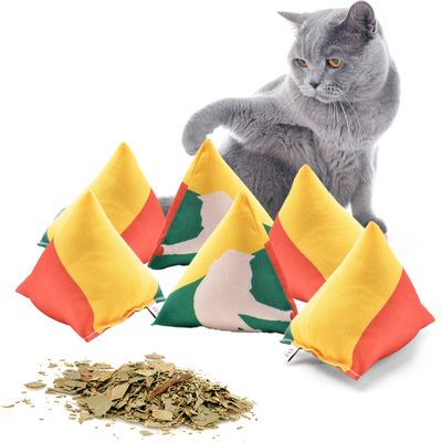 Canadian Cat Company Schmusekissen 6er-Set Katzenminze Pyramide XL