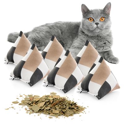 Canadian Cat Company Schmusekissen 6er-Set Katzenminze Pyramide XL