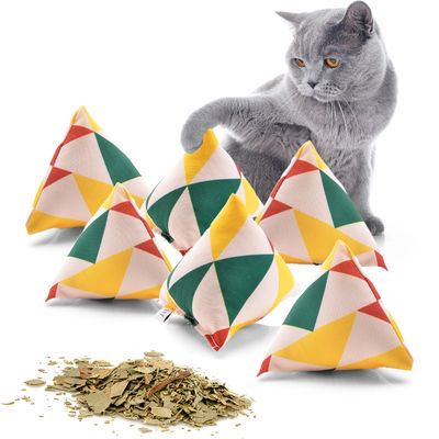 Canadian Cat Company Schmusekissen 6er-Set Katzenminze Pyramide XL