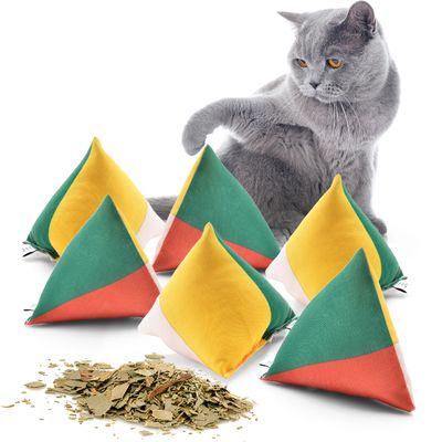 Canadian Cat Company Schmusekissen 6er-Set Katzenminze Pyramide XL