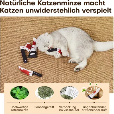 Yiankon Chat Jouets Couteau Herbe à Chat Silvervine Peluche