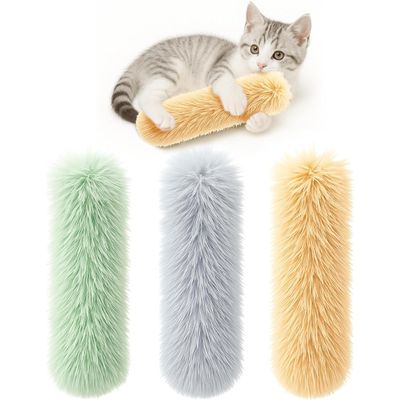 Yiankon Katzenkissen, 3er-Set mit Bio-Katzenminze, Grau, Orange und Grün