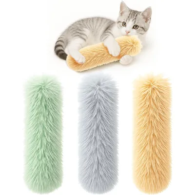 Yiankon Katzenkissen, 3er-Set mit Bio-Katzenminze, Grau, Orange und Grün Yiankon Katzenkissen, 3er-Set mit Bio-Katzenminze, Grau, Orange und Grün