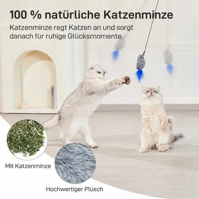 Yiankon Katzenspielzeug Mäuse 3er Set zum Aufhängen