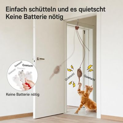 Yiankon Katzenspielzeug Mäuse 3er Set zum Aufhängen