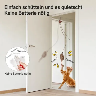 Yiankon Jouet pour Chat & Chaton Souris Suspendues Sonores Interactif
