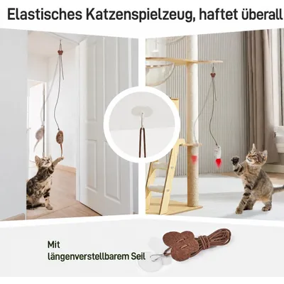 Yiankon Jouet pour Chat & Chaton Souris Suspendues Sonores Interactif