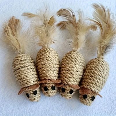 Fukumaru 3 interaktive Katzen-Mäuse mit Federschwanz