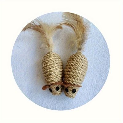 Fukumaru 3 interaktive Katzen-Mäuse mit Federschwanz
