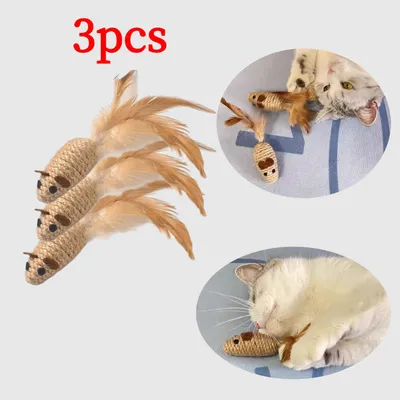 Fukumaru 3 interaktive Katzen-Mäuse mit Federschwanz Fukumaru 3 interaktive Katzen-Mäuse mit Federschwanz