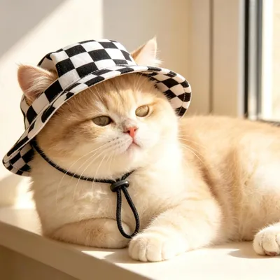 Fukumaru Chapeau de soleil large bord pour chien et chat