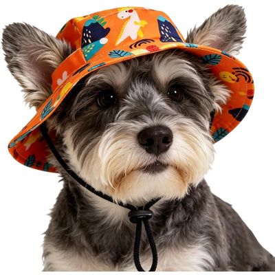 Fukumaru Sonnenhut für Hunde, Ohrlöcher, UV-Schutz