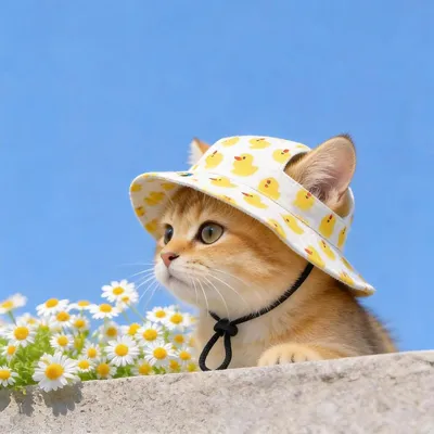 Fukumaru Visière de soleil pour chien et chat, trous d’oreilles