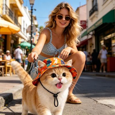 Fukumaru Sonnenkappe für Hunde und Katzen, UV-Schutz