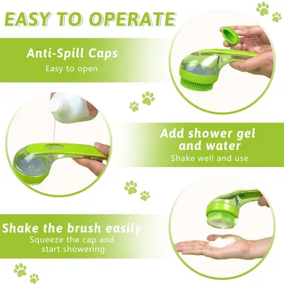 Yiankon Brosse bain chien distributeur 2-en-1 mousse